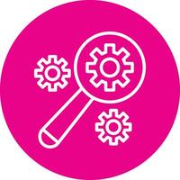 Keyword Optimization Line Circle Icon vector