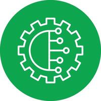 Digital Line Circle Icon vector