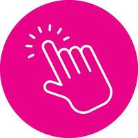 Click Line Circle Icon vector