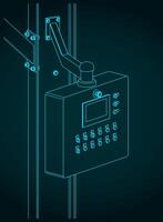 Machine control panel vector