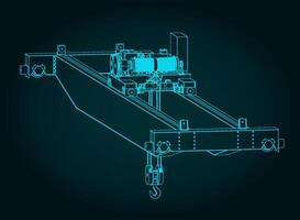 Double Girder Overhead Crane vector