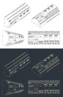 Smart relay system blueprints vector
