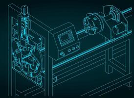CNC pipe cutting machine vector