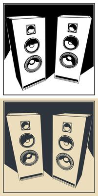 Powerful floor-standing speakers
