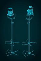 Industrial agitator illustration vector