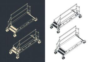 Movable platform Drawings vector