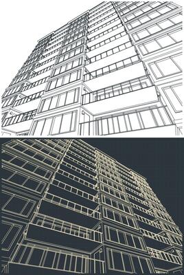 Apartment house blueprints