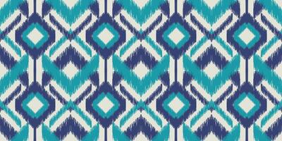 Seamless pattern ethnic abstract background round ikat patterngeometric curve design for fashion clothes, textile, wrapping, decoration background. vector