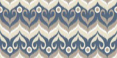 Seamless pattern ethnic abstract background round ikat patterngeometric curve design for fashion clothes, textile, wrapping, decoration background. vector
