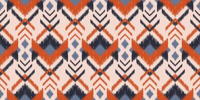 Seamless pattern ethnic abstract background round ikat patterngeometric curve design for fashion clothes, textile, wrapping, decoration background. vector