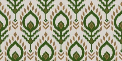 Seamless pattern ethnic abstract background round ikat patterngeometric curve design for fashion clothes, textile, wrapping, decoration background. vector