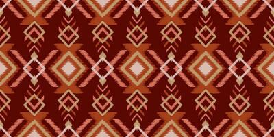Seamless pattern ethnic abstract background round ikat patterngeometric curve design for fashion clothes, textile, wrapping, decoration background. vector