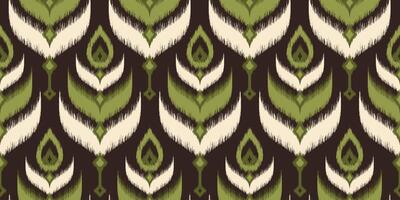 Seamless pattern ethnic abstract background round ikat patterngeometric curve design for fashion clothes, textile, wrapping, decoration background. vector