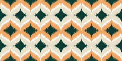 Seamless pattern ethnic abstract background round ikat patterngeometric curve design for fashion clothes, textile, wrapping, decoration background. vector