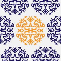 a blue and orange pattern with a star vector