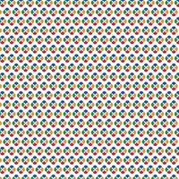 Colorful Flower Repeat Pattern on White Background vector