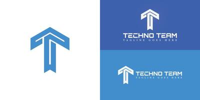 Abstract initial hexagon letters T or TT logo in blue color isolated on multiple background colors. The logo is suitable for software engineering logo design illustration inspiration templates. vector