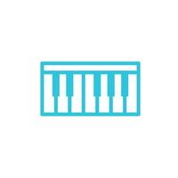 Piano keyboard icon. Isolated on white background. From blue icon set. vector