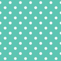 Polka Dot pattern, seamless texture green and white pattern vector