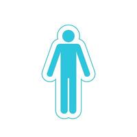 Aura of a person icon. Isolated on white background. Brom blue icon set. vector