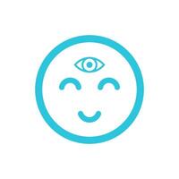 Intuition, third eye icon, isolated on white background, from blue icon set vector