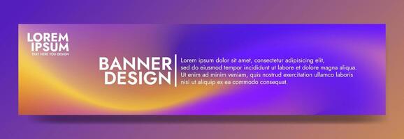 Captivating mesh blur banner features dynamic, mesmerizing waves in striking yellow and purple for contemporary, attention grabbing visuals vector