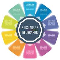 Infographic design 10 steps, objects, options or elements business information vector