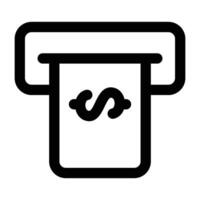 Simple Atm icon. The icon can be used for websites, print templates, presentation templates, illustrations, etc vector