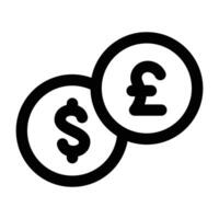 Simple Currency Exchange icon. The icon can be used for websites, print templates, presentation templates, illustrations, etc vector