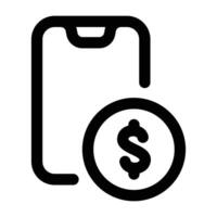 Simple Mobile Banking icon. The icon can be used for websites, print templates, presentation templates, illustrations, etc vector