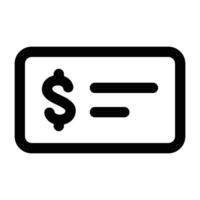 Simple Cheque icon. The icon can be used for websites, print templates, presentation templates, illustrations, etc vector