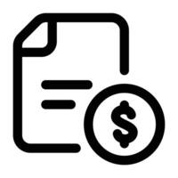 Simple Financial Statement icon. The icon can be used for websites, print templates, presentation templates, illustrations, etc vector