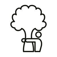 Tree Hugging Business icon illustration vector