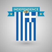 Greece Independence Day Flag Banner vector