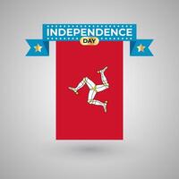 Isle of Man Independence Day Flag Banner vector