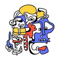 Doodle Abstract Social Media. This doodle is perfect for use as an illustration for a variety of content, such as blogs, websites, social media, and marketing materials. vector