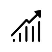 Graph chart economic icon. Money business increase design. vector