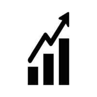 Graph chart economic icon. Money business increase design. vector