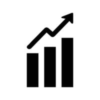 Graph chart economic icon. Money business increase design. vector