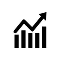 Graph chart economic icon. Money business increase design. vector