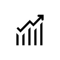Graph chart economic icon. Money business increase design. vector