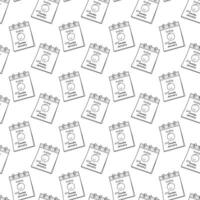 Calendar pages with Sad Emoticons and inscriptions Today Blue Monday Seamless pattern in grayscale. Isolate EPS . Wallpaper, backdrop, wrapping or web, cards, poster, banner, greetings concept vector