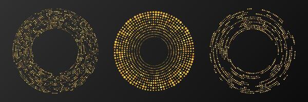 Abstract gold glowing halftone dotted background vector