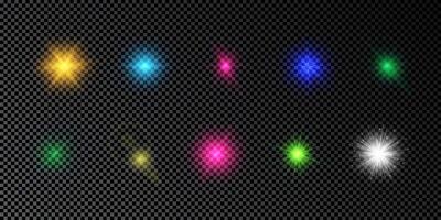 Light effect of lens flare vector