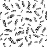 Seamless pattern with black pencil brushstrokes vector