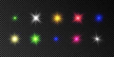Light effect of lens flare vector
