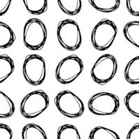 Seamless pattern with sketch circles shape vector
