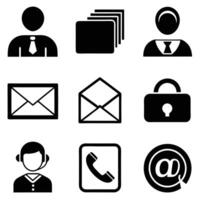 Contact information icons for business card vector