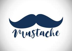 Retro mustache creative image vector