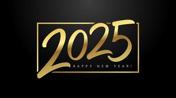Happy New Year 2025 greeting card design. Business concept. Fiscal year symbol. Creative template vector